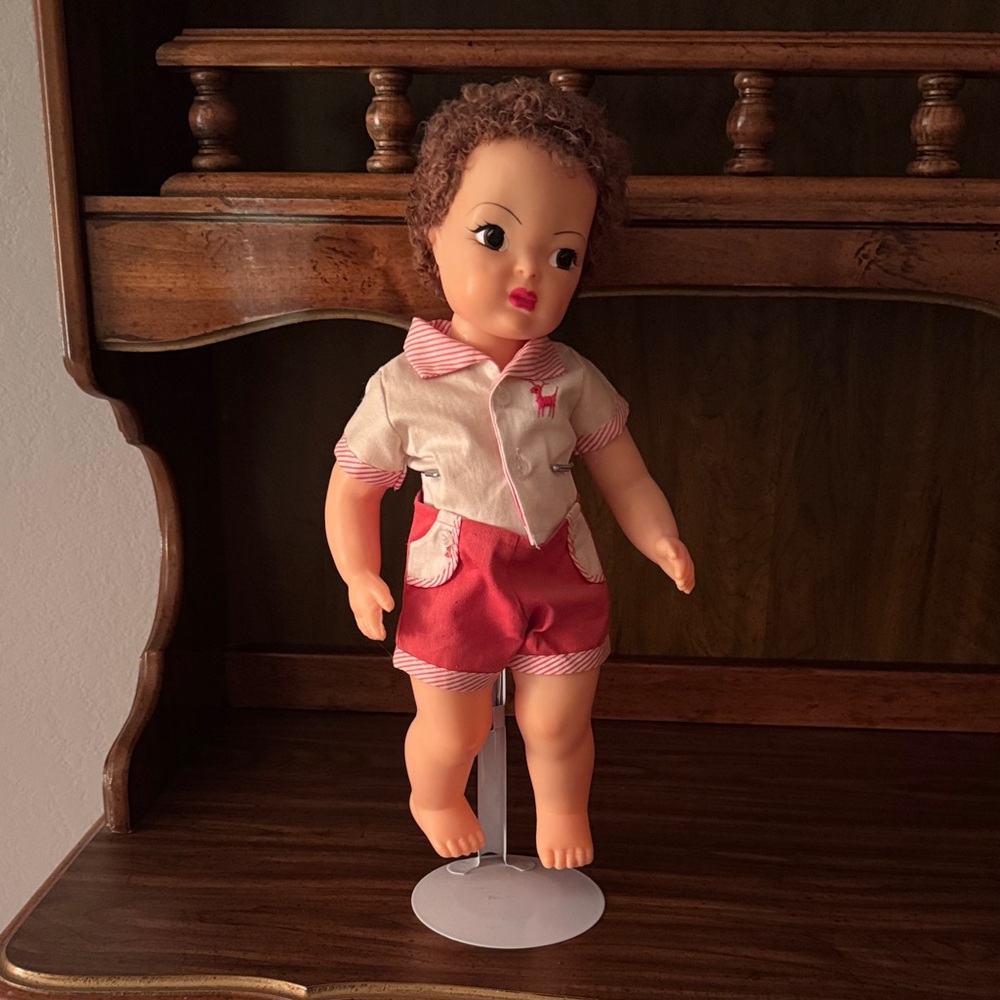 Vintage Terri Lee Doll “Jerry” with Red and White Outfit
